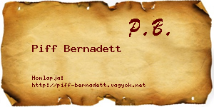 Piff Bernadett névjegykártya